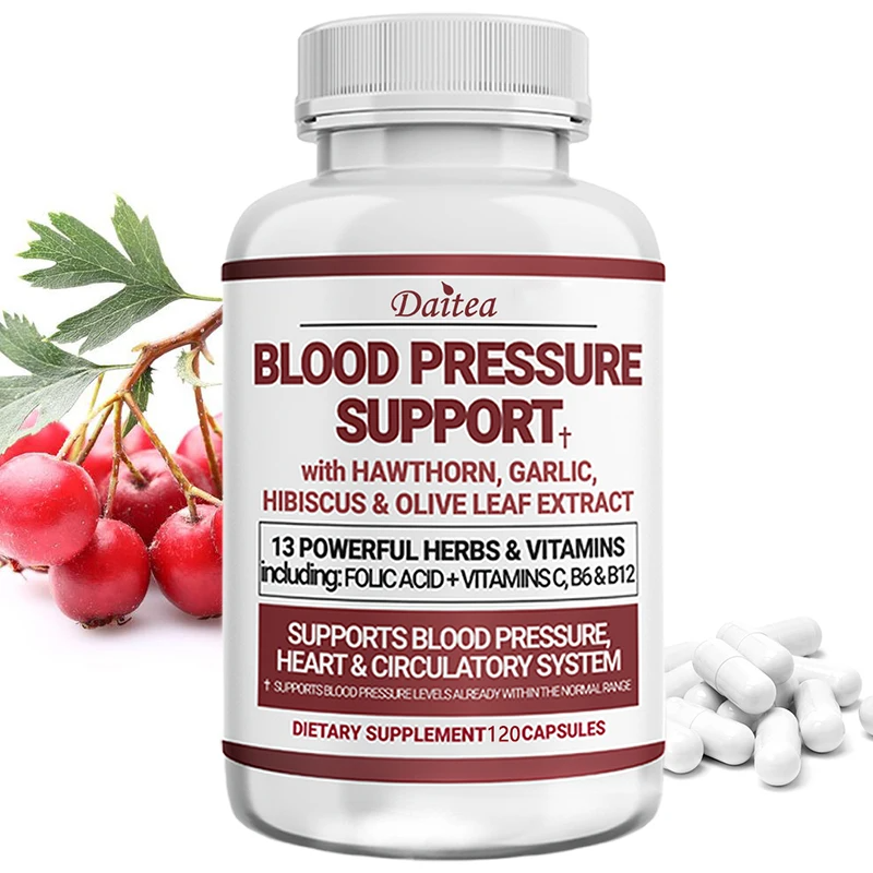 4-in-1 Blood Pressure & Bone Health Supplement – Calcium, Vitamin D3 + K2, Heart & Circulation Support for Men & Women