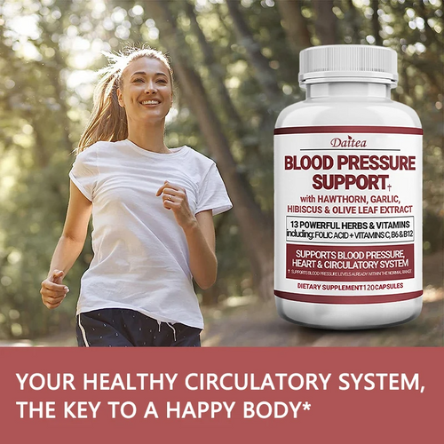 4-in-1 Blood Pressure & Bone Health Supplement – Calcium, Vitamin D3 + K2, Heart & Circulation Support for Men & Women