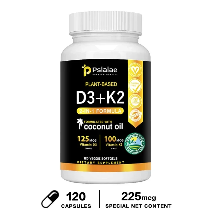 4-in-1 Calcium & Vitamin Complex – D3 + K2 + Calcium Capsules for Bone, Heart & Immune Support – High Absorption Formula for Men & Women