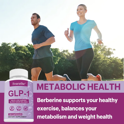 4-in-1 GLP-1 Metabolism & Blood Sugar Support Supplement with Berberine, Green Tea Extract, Chromium & Gymnema — Supports Weight Management, Energy, and Sugar Balance — 120 Capsules