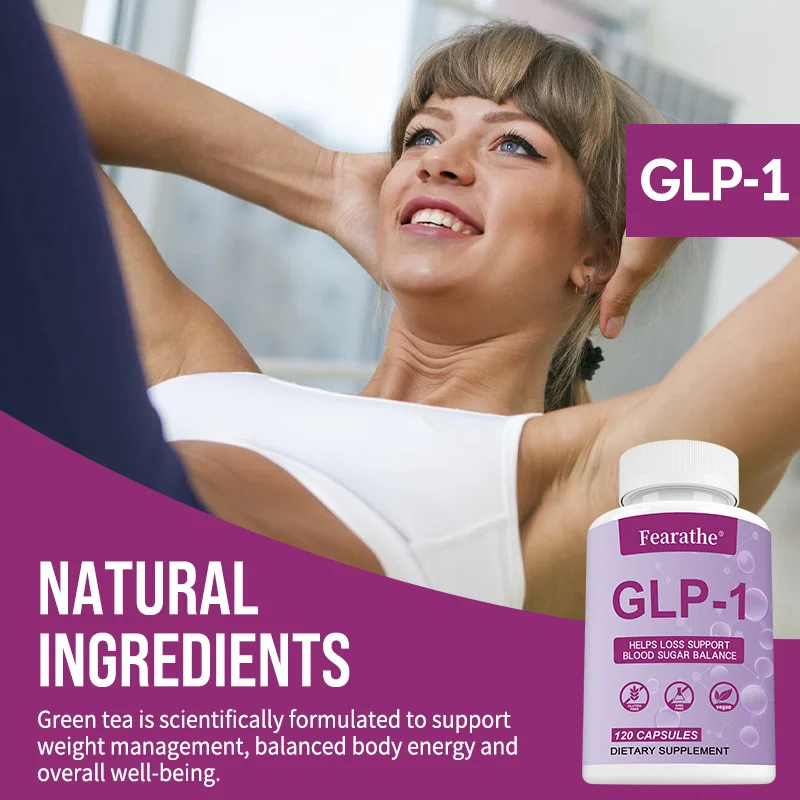 4-in-1 GLP-1 Metabolism & Blood Sugar Support Supplement with Berberine, Green Tea Extract, Chromium & Gymnema — Supports Weight Management, Energy, and Sugar Balance — 120 Capsules
