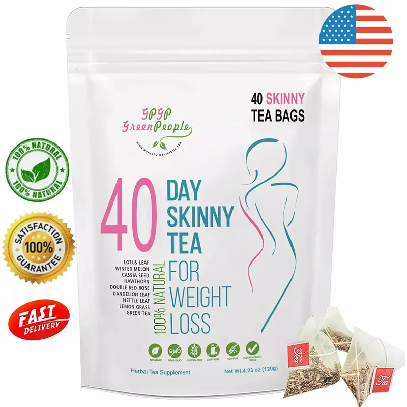 4-in-1 Herbal Detox Supplement – 40-Day Natural Weight Loss Cleanse, Caffeine-Free, Non-GMO, Gut & Metabolism Support