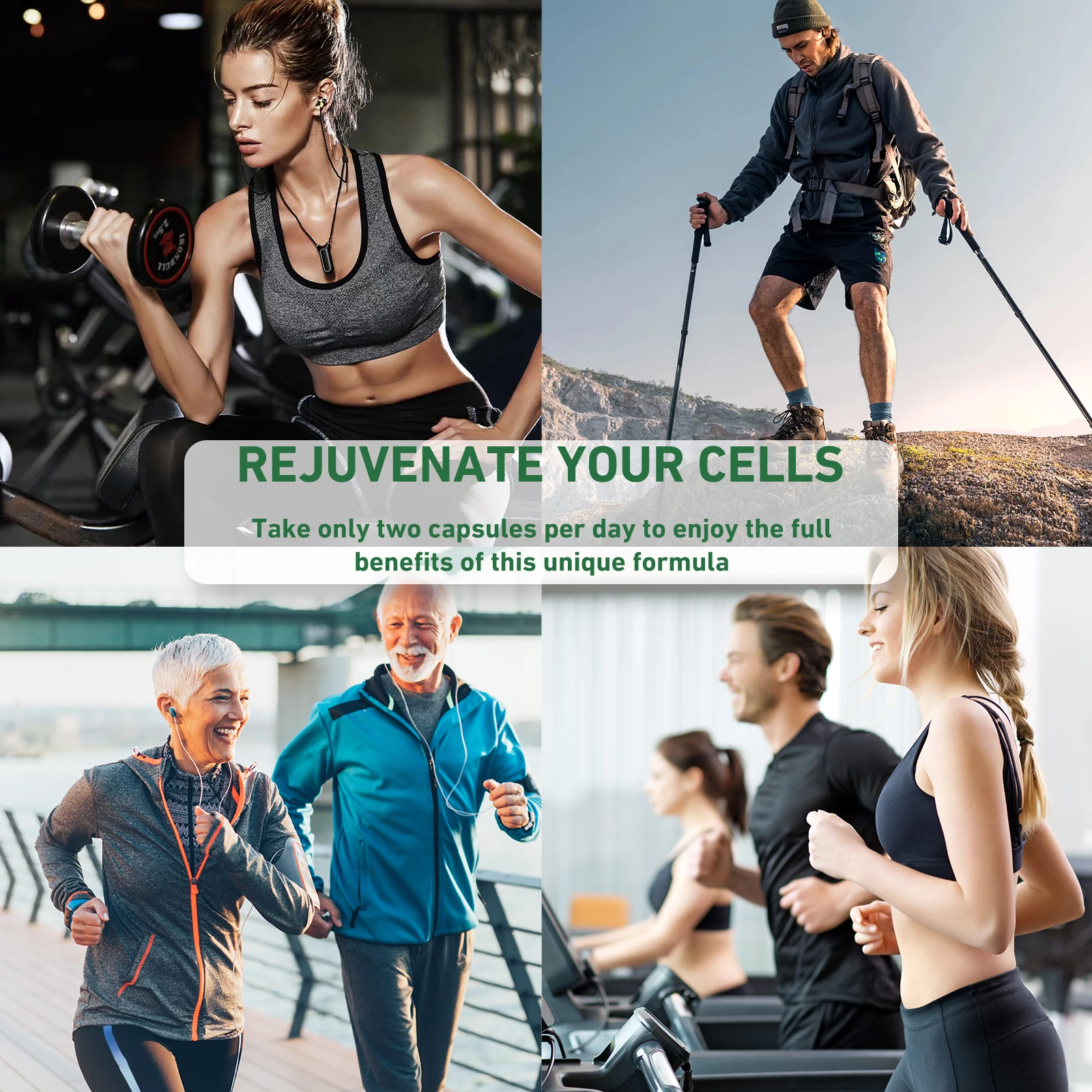 4-in-1 NAD+ Booster Supplement with Nicotinamide Riboside, Resveratrol, Quercetin & NMN – Cellular Energy & Anti-Aging Support – 80 High-Purity Capsules