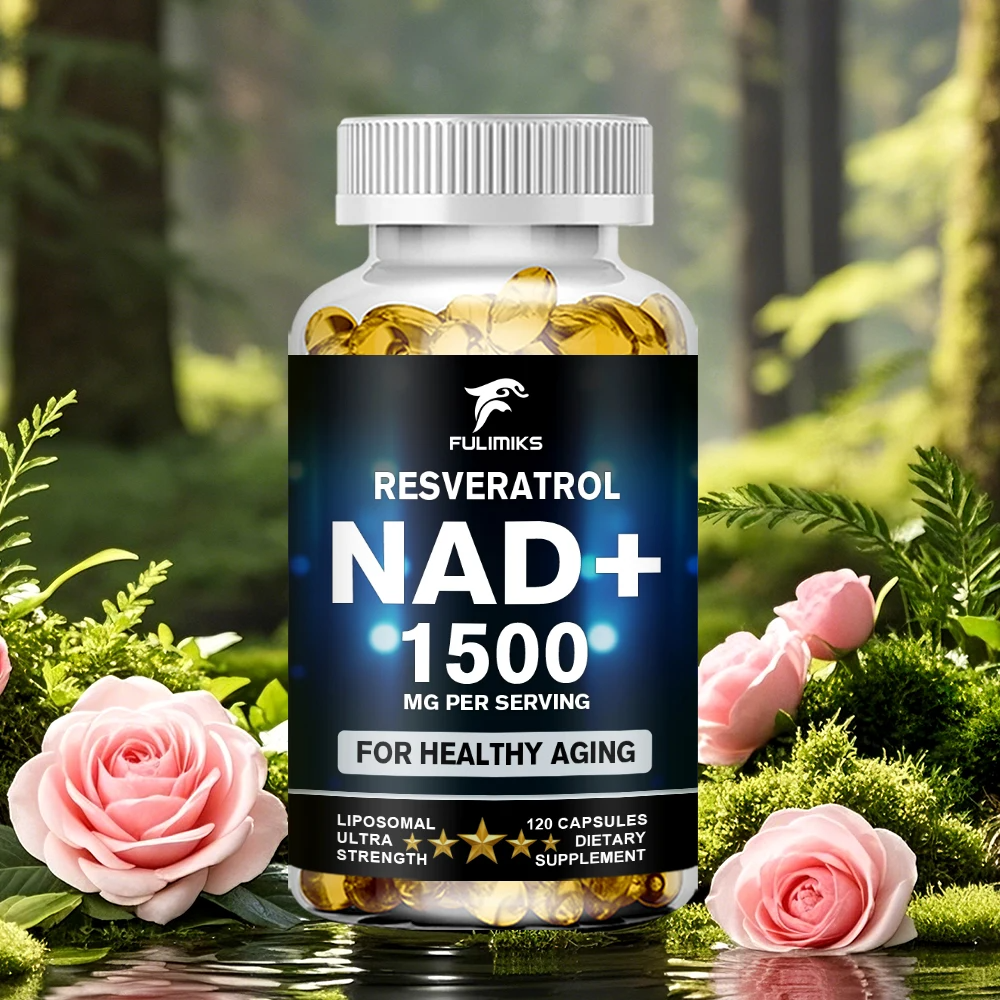 4-in-1 NAD+ & Resveratrol Supplement – Cellular Energy, Focus, Memory & Anti-Aging Support with NMN, Quercetin & Pterostilbene – Advanced Longevity Complex