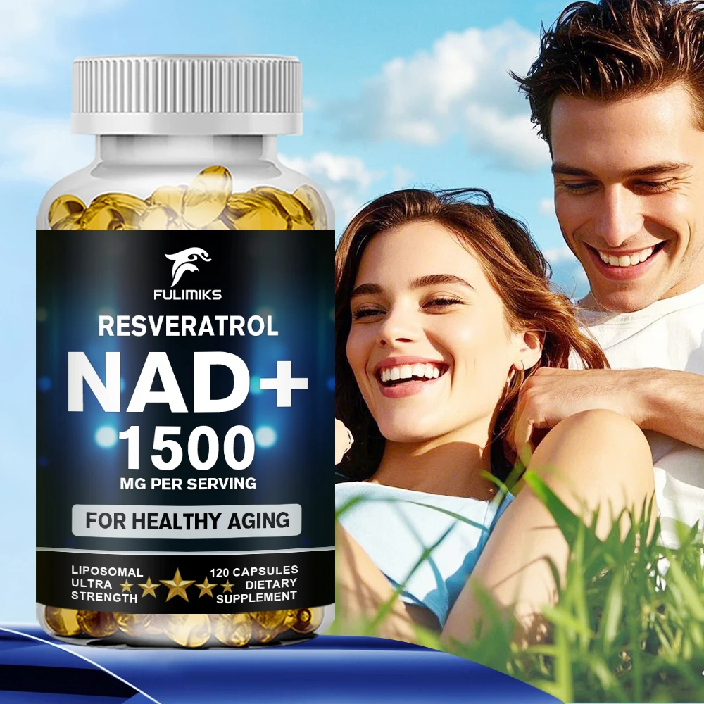 4-in-1 NAD+ & Resveratrol Supplement – Cellular Energy, Focus, Memory & Anti-Aging Support with NMN, Quercetin & Pterostilbene – Advanced Longevity Complex