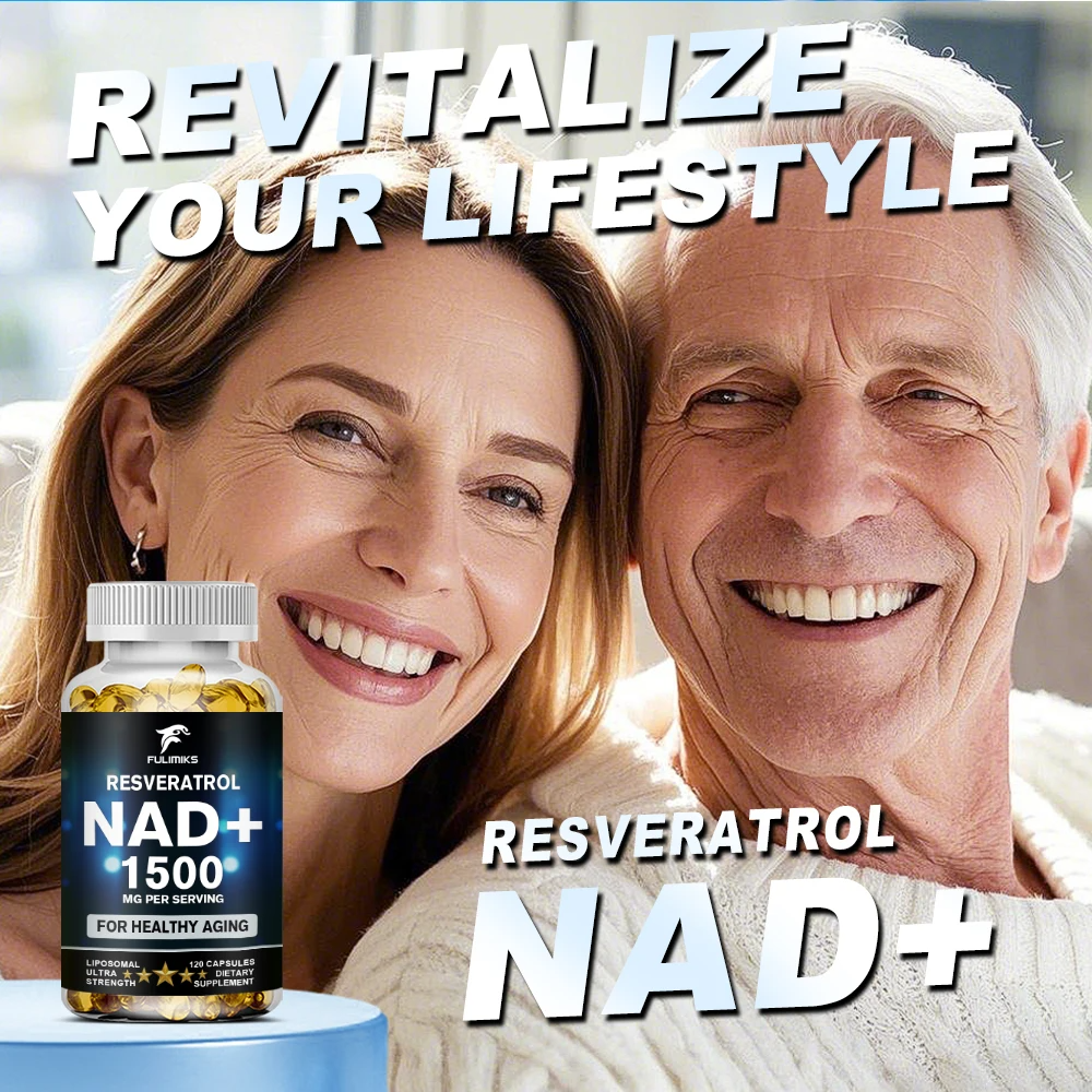 4-in-1 NAD+ & Resveratrol Supplement – Cellular Energy, Focus, Memory & Anti-Aging Support with NMN, Quercetin & Pterostilbene – Advanced Longevity Complex