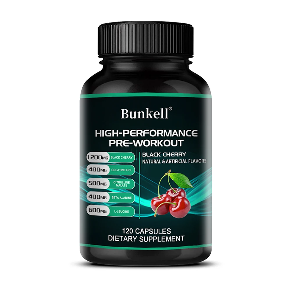 4-in-1 Pre-Workout Supplement – Creatine HCl, Beta-Alanine, Citrulline Malate & BCAAs for Energy, Strength & Endurance Boost