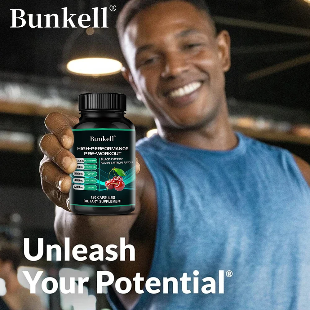 4-in-1 Pre-Workout Supplement – Creatine HCl, Beta-Alanine, Citrulline Malate & BCAAs for Energy, Strength & Endurance Boost