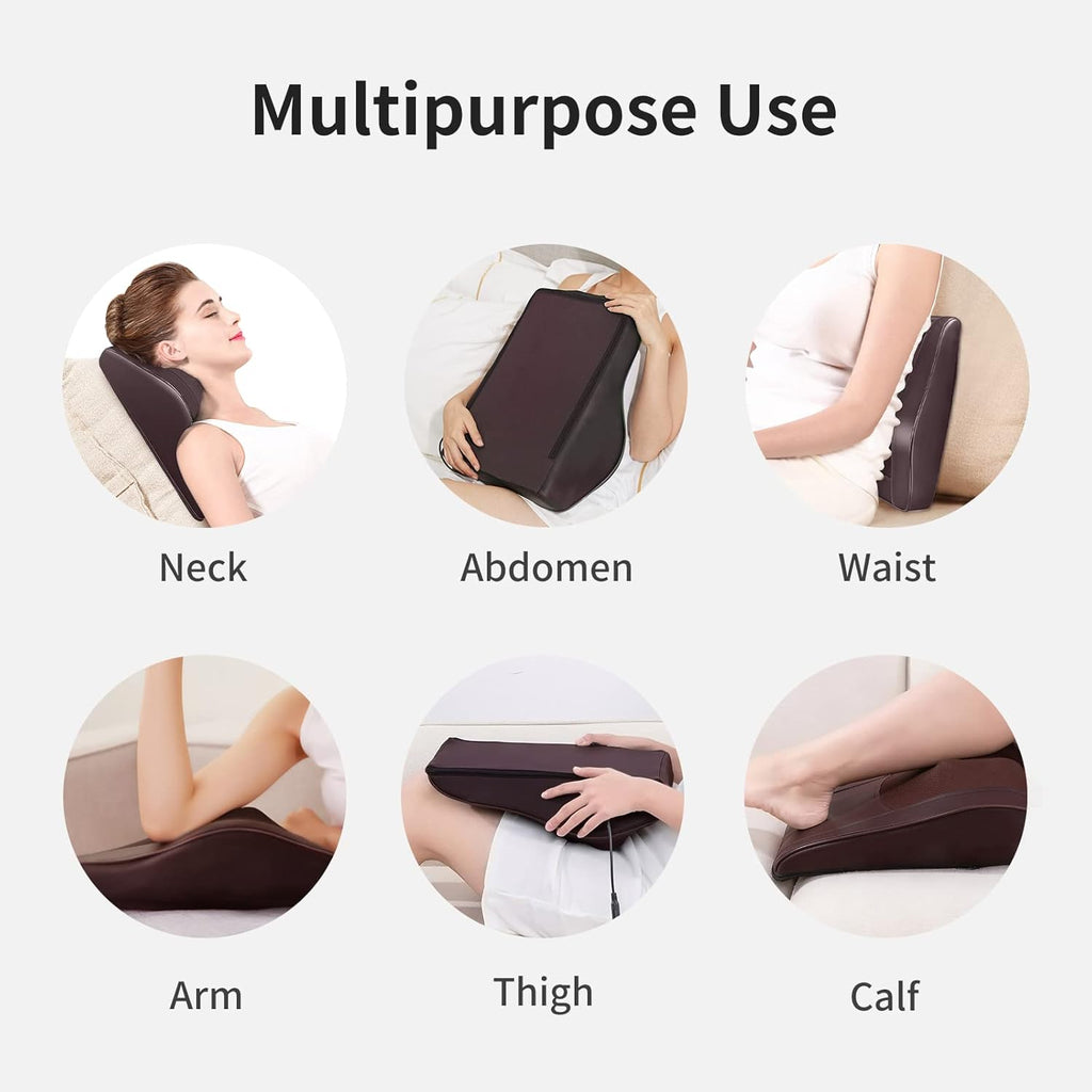 Boriwat™ Deep-Relief Neck & Back Massager — Shiatsu Kneading Massage with Soothing Heat for Instant Comfort & Daily Stress Relief