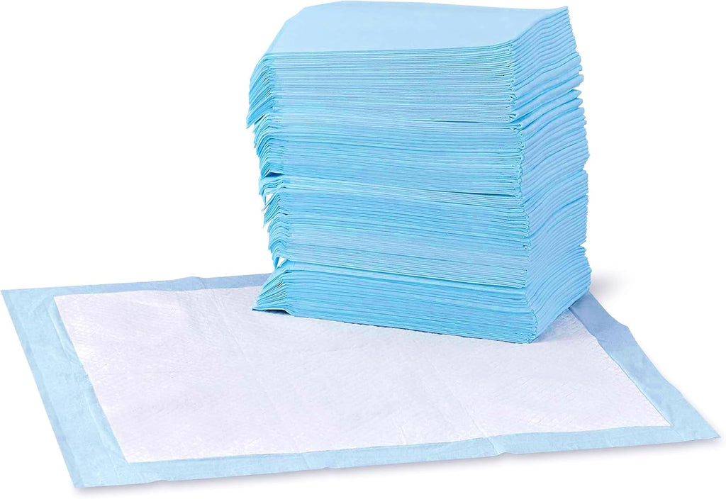 Basics Dog & Puppy Pee Pads – 100 Pack, 22x22", Leak-Proof & Quick-Dry
