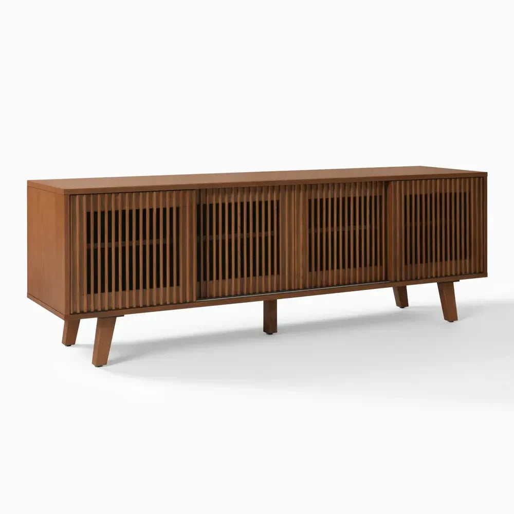 Astrid 70" MCM Slatted Media Console
