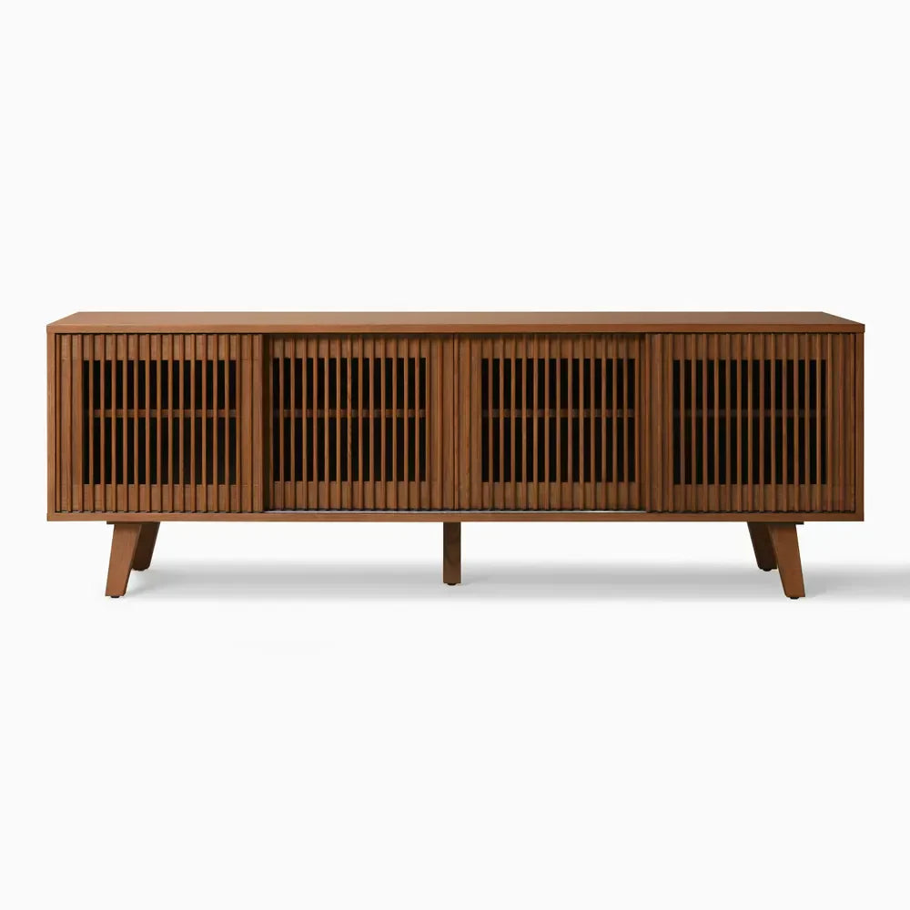 Astrid 70" MCM Slatted Media Console