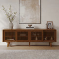Astrid 70" MCM Slatted Media Console