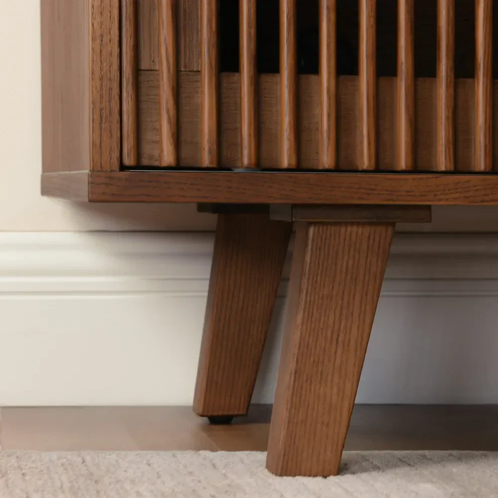 Astrid 70" MCM Slatted Media Console