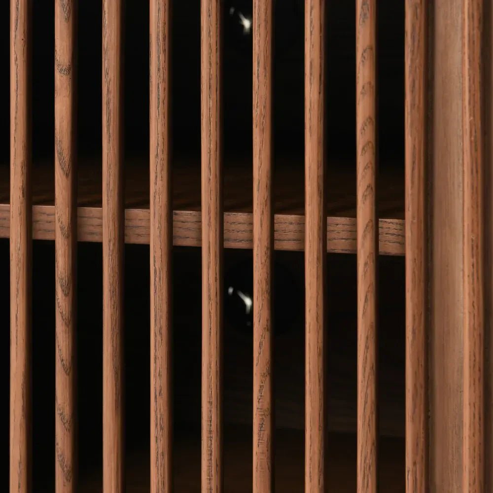 Astrid 70" MCM Slatted Media Console