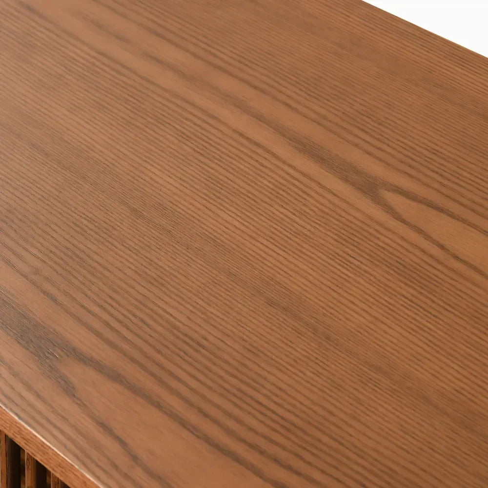 Astrid 70" MCM Slatted Media Console