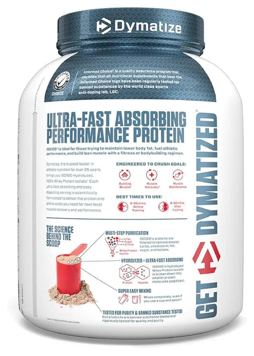 100% Dymatize ISO100 Whey Protein Powder Isolate