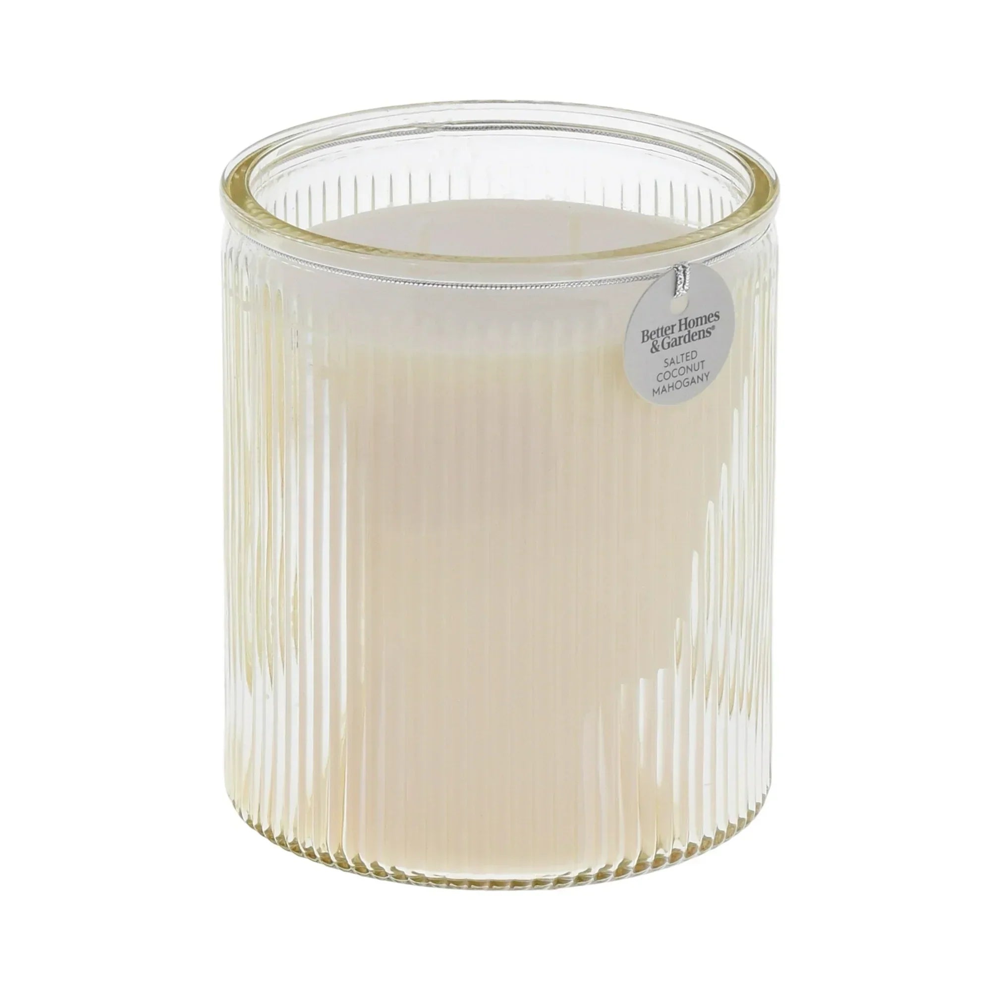 Better Homes & Gardens Salted Coconut and Mahogany Scented 2-Wick 17.1oz Ribbed Jar Candle
