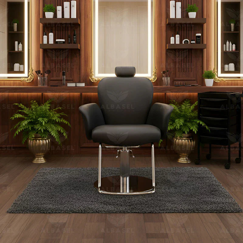 Black Hydraulic & Reclining Beauty Chair for Ladies Salon Spa